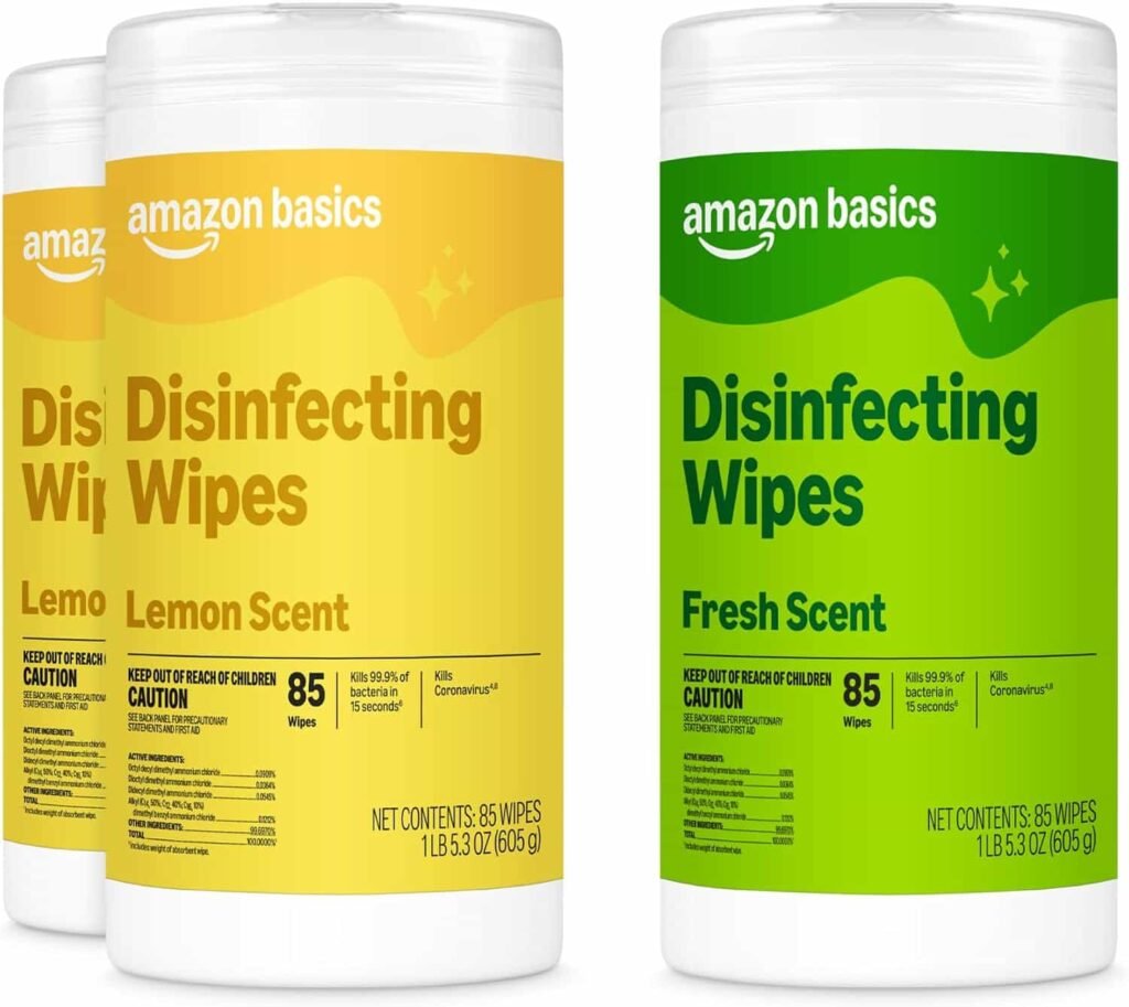 amazon basics toallitas desinfectantes, aroma a limón y fresco (1)