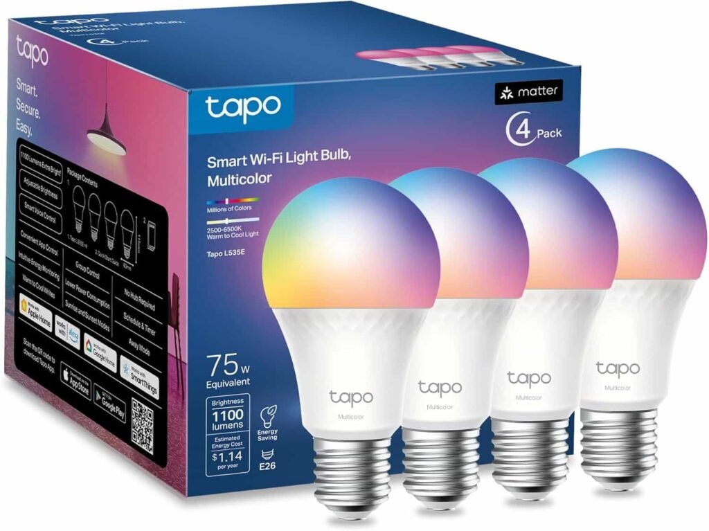 5 Gadgets de Hogar Inteligente que Cambiarán Tu Vida en 2026 (y No Son Caros) Tapo TP-Link - Bombillas inteligentes de luz, 1100 lúmenes de alta luminosidad