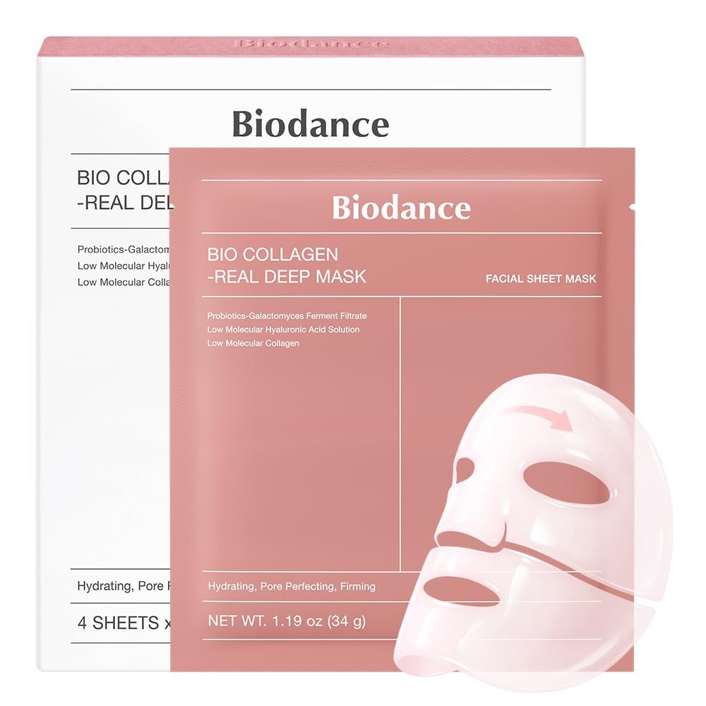 BIODANCE Máscara profunda de bio-colágeno, mascarilla facial hidratante de hidrogel durante la noche, minimización de poros, elasticidad, relleno, artículos esenciales de viaje y regalos de cuidado personal para mujeres, cuidado de la piel coreano