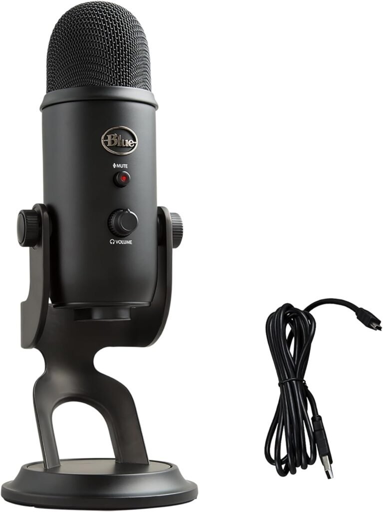 Logitech Creators Blue Yeti - Micrófono USB para juegos, transmisión, podcast, YouTube, Discord, PC, sonido de estudio, Plug & Play