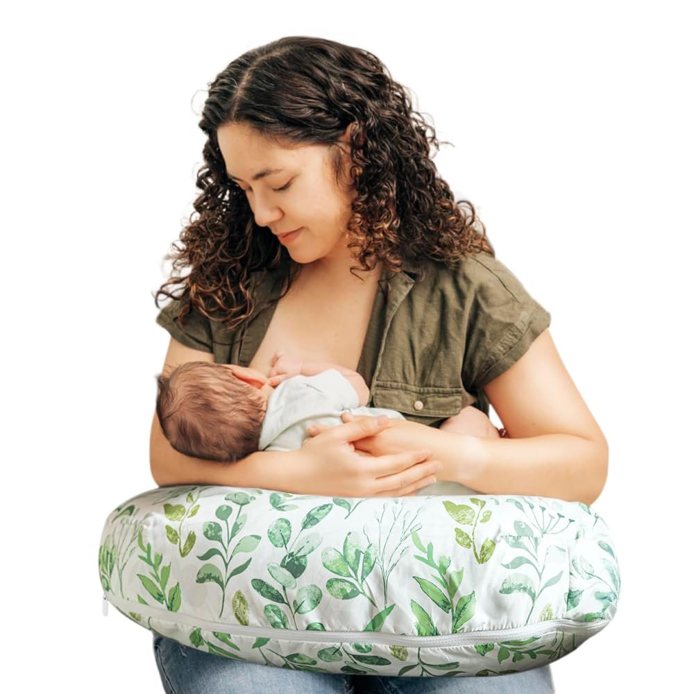 Boppy Almohada de lactancia – Biberón firme y ergonómico en forma de U y almohada de lactancia materna con alto levantamiento para mayor comodidad y apoyo