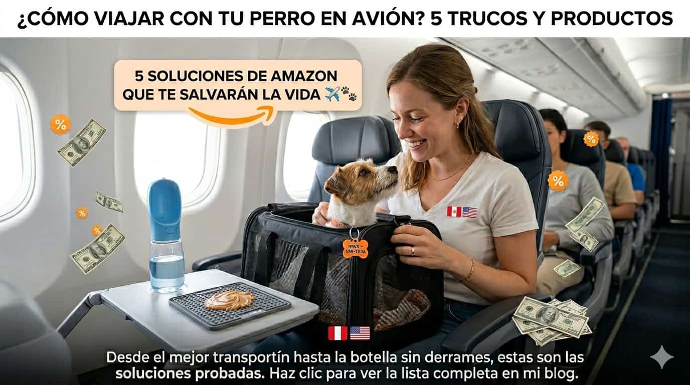 ¿CÓMO VIAJAR CON TU PERRO EN AVIÓN? 5 TRUCOS Y PRODUCTOS