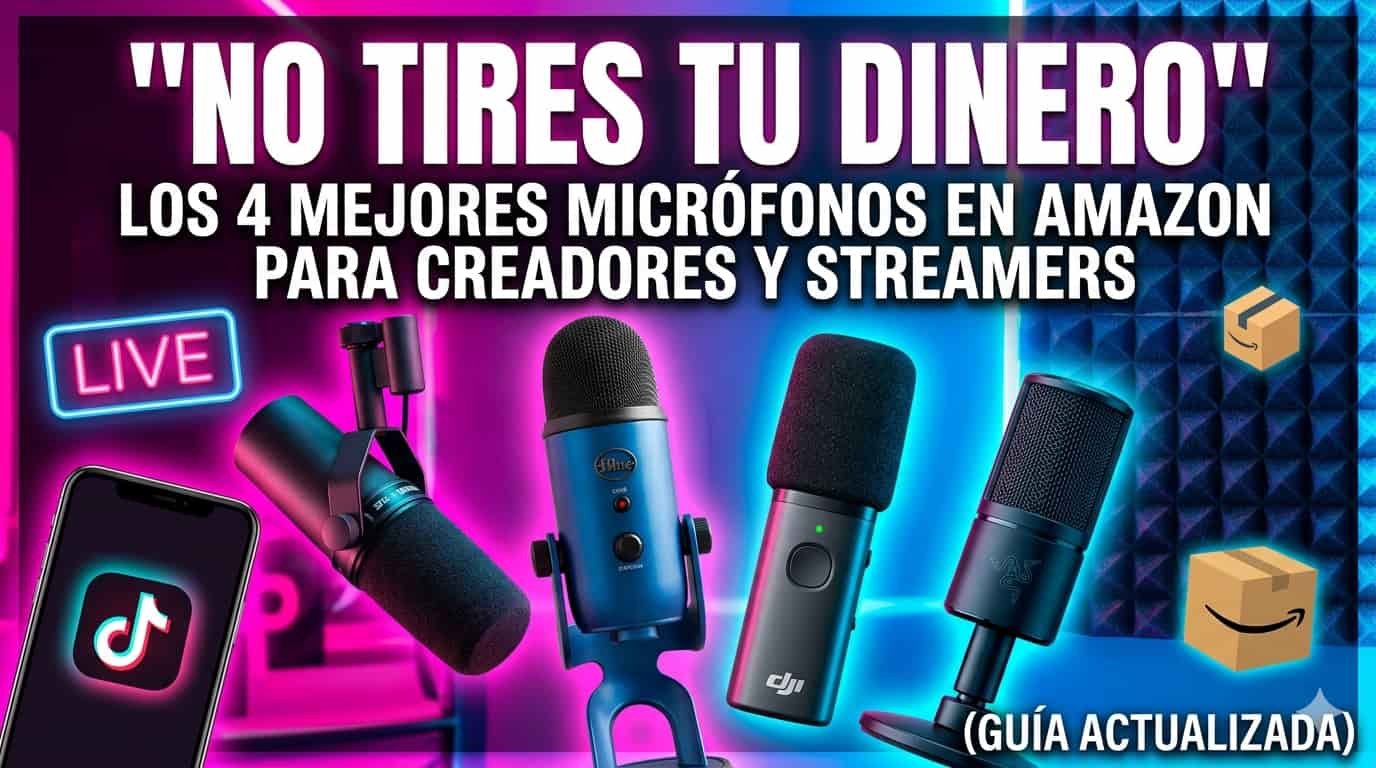 No tires tu dinero": Los 4 mejores micrófonos de Amazon para creadores y streamers (Guía 2026)