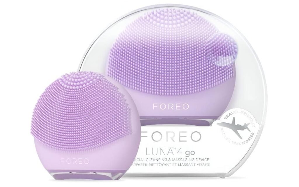 FOREO LUNA 4 go Cepillo de limpieza facial y masajeador reafirmante - Cuidado facial premium - Mejora la absorción - Herramientas simples para el cuidado de la piel - Para todo tipo de piel