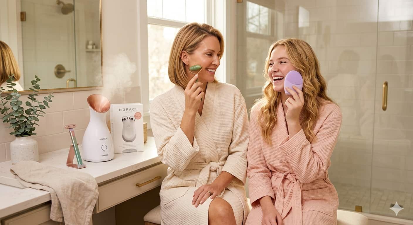rutina de spa en casa El Secreto de la Piel Radiante a los 40: 6 Dispositivos de Amazon para tu Spa en Casa
